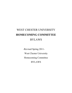 WEST CHESTER UNIVERSITY HOMECOMING COMMITTEE