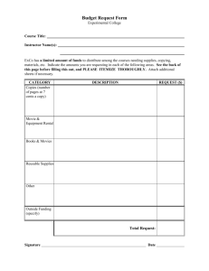 Budget Request Form