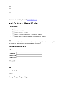 IEICE Overseas Membership Application Form