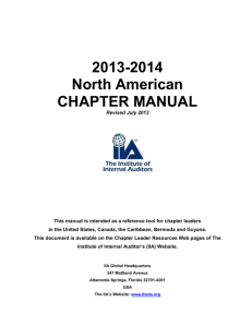 IIA Chapter Manual - The Institute of Internal Auditors