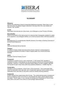 glossary - Human and Environmental Risk Assessment