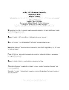 KSPE 2020 Tennis Section Syllabus