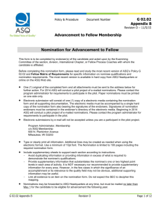 Fellows nomination form