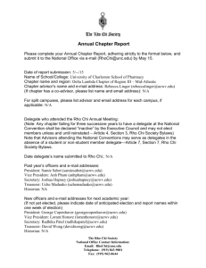 Annual Rho Chi Chapter Report