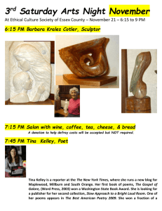 3rd Saturday Arts Night: Barbara Krales Cotler