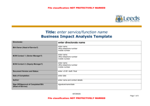 Business Impact Template