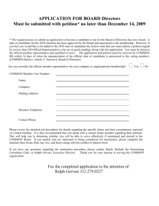 APPLICATION FOR BOARD NOMINATION FORM (Part