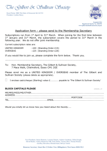Application form – please send to the Membership Secretary