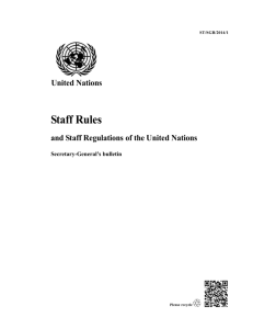 Staff Rules - the United Nations