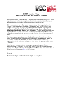 Child Protection Compliance Standards for Contractors and NGOs