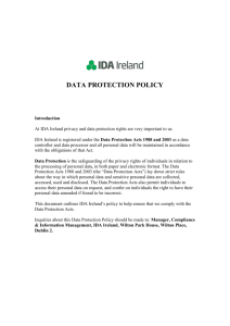 Link to IDA Irelands Data Protection Policy