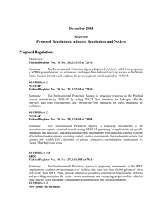 Dec 2005 Selected Proposed Regulations and