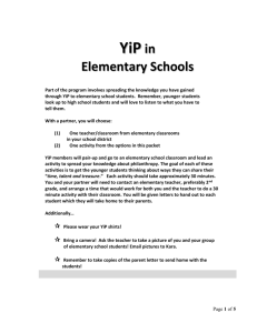 YIP Elementary Activities