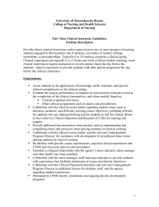 DEU Part-time Clinical Instructor Position Guidelines