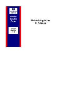 1810 - maintaining order in prisons