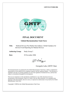 GHTF SG2 Guidance for Adverse Event Reporting for Medical Devices