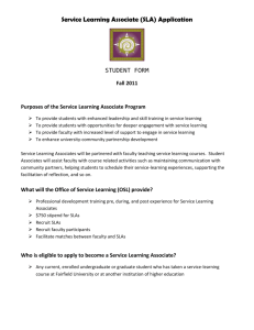 Service Learning Associate (SLA) Application