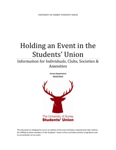 Holding an Event in the Students` Union