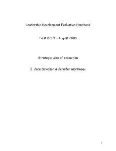 Chapter 12: Strategic uses of evaluation (Authors: Jane Davidson