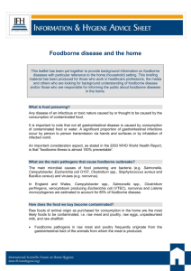 Foodborne disease and the home