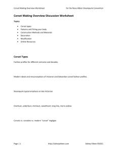 Corset Making Discussion Outline Word Document