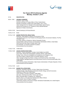 Our Ocean 2015 Conference Agenda Monday, October 5, 2015 07