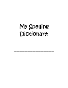 spelling dictionary
