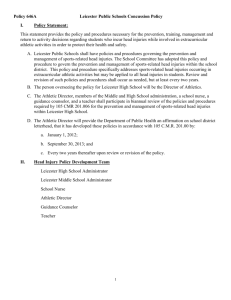 District Concussion Policy