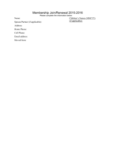 WNNC 2015-2016 Membership Form