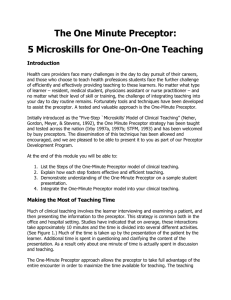 5 Microskills for Teaching - Stony Brook University School of Medicine