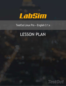 TestOut Linux Pro Lesson Plans