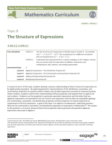The Structure of Expressions A-SSE.1, A-SSE.2