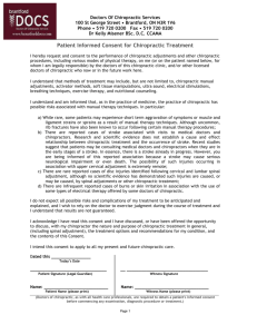 Chiropractic Informed Consent Form