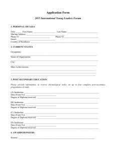 YLP Application Form