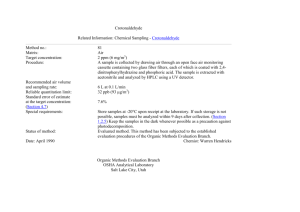 Crotonaldehyde Related Information: Chemical Sampling
