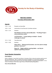 Meeting Agenda 26th November 2015 - The Society for the Study of