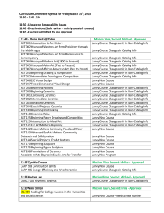 Curriculum Committee Minutes March 15th, 2013