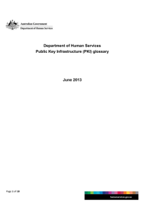 Department of Human ServicesPublic Key Infrastructure (PKI) glossary