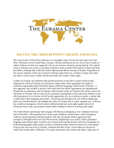 EURASIA CENTER`s PROPOSAL FOR SOLVING THE CRISIS