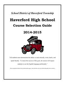 of courses - Haverford Township School District