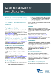 Guide to subdivide or consolidate land