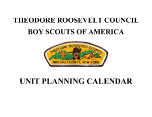 2014 Holiday Calendar - Theodore Roosevelt Council