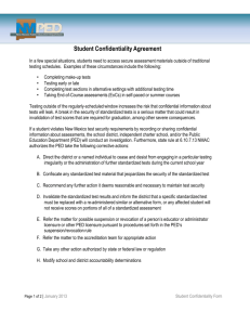 Student Confidentiality Agreement