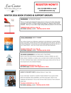 Click Here for of Winter 2016 BOOK STUDIES