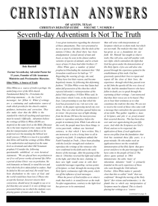 Seventh-day Adventism Is Not The Truth