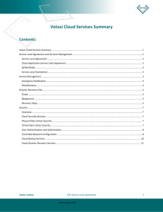 Vetasi Cloud Services Summary