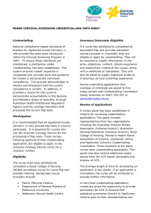 Information sheet about credentialling and recredentialling