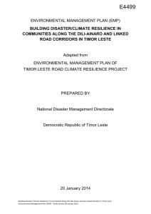Democratic Republic of Timor Leste - Documents & Reports