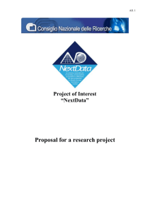All. 1 All. 1 Project of Interest “NextData” Proposal for a research