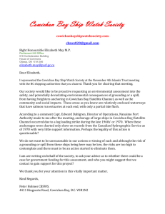 Letter to Elizabeth May - Cowichan Bay Ship Watch Society
